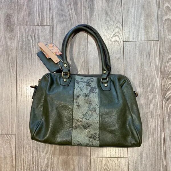 Sac anses et bandoulière kaki