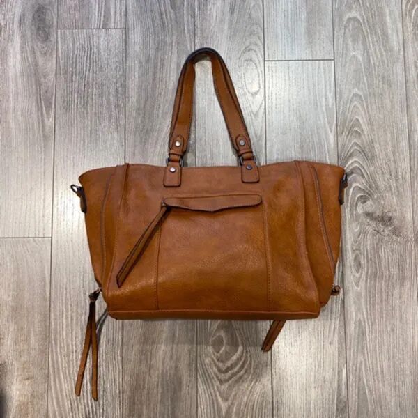 Sac anses et bandoulière camel