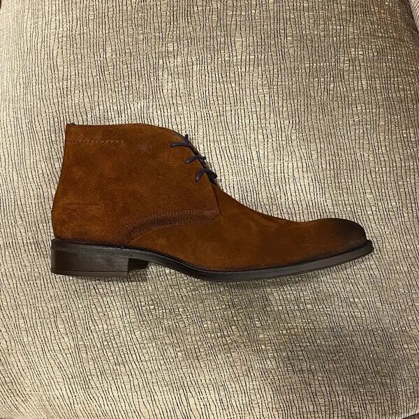 Chaussures montantes fluchos velours cognac