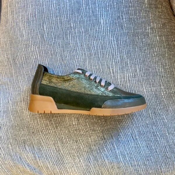 Baskets Karston kaki métal 